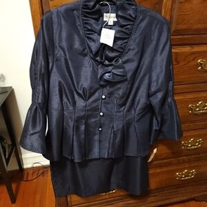 Chic Navy Women's Cape Jacket
